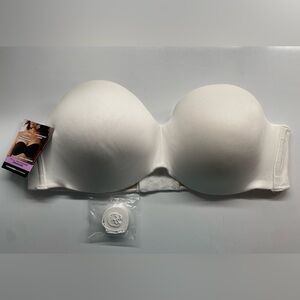Maidenform White Full Coverage Underwire Strapless‎ Bra 38C NWT W